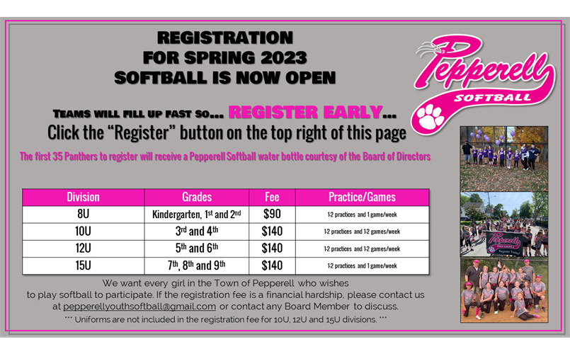 2023 Spring Season Registration Open