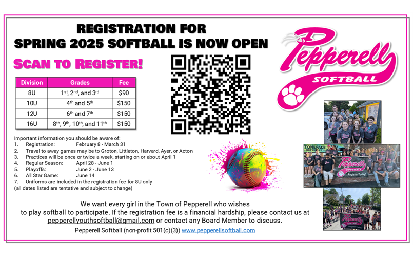 2025 Spring Season Registration Open